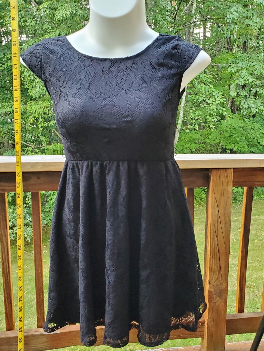 Mudd Black Lace Fit & Flare Dress